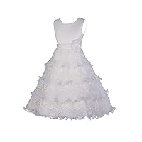 Dressy Daisy Girls' Lace Satin Flower Girl Dresses for Wedding Communion Pageant