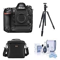 Nikon D6 FX-Format DSLR Camera Bundle with FotoPro X-Go Max 4-Section Carbon Fiber Tripod, Camera Bag, Cleaning Kit