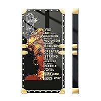Compatible with Samsung Galaxy A54 5G Case,Cool Girl Square Case for Girl Women Luxury Metal Decorative Soft TPU Drop Resistant Scratch Cover Case Samsung Galaxy A54 5G