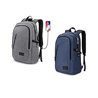 Mancro Work Backpack for Men, 15.6 inch Business Slim Laptop Backpack, Travel Computer Bag Daypack for 15.6 in Laptop