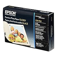 Epson S041727 Premium Photo Paper, 68 lbs., High-Gloss, 4 x 6 (Pack of 100 Sheets),White