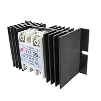 Uxcell DC to AC Solid State Relay, SSR-75DA-H 75A 3-32V 90-480V + Aluminum Heat Sink