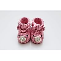 Unique Pregnancy Gift Box for mom to be with Cute Animal Booties Farm Llama Newborn Soft Sole Shoes Congratulations Basket Expecting Parent (Pink)