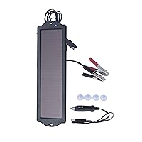 1.5W Solar 12V Battery Maintainer,Black