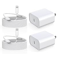 iPhone Charger Fast Charging 10 FT [Apple MFi Certified], 2 Pack PD 20W USB C Wall Charger Block with 10FT Long Type C to Lightning Fast Charging Data Sync Cable for iPhone 14 13 12 11 XS XR X 8 iPad