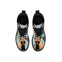 Artist Unknown Cute Great Dane Double Side Print Boots for Men