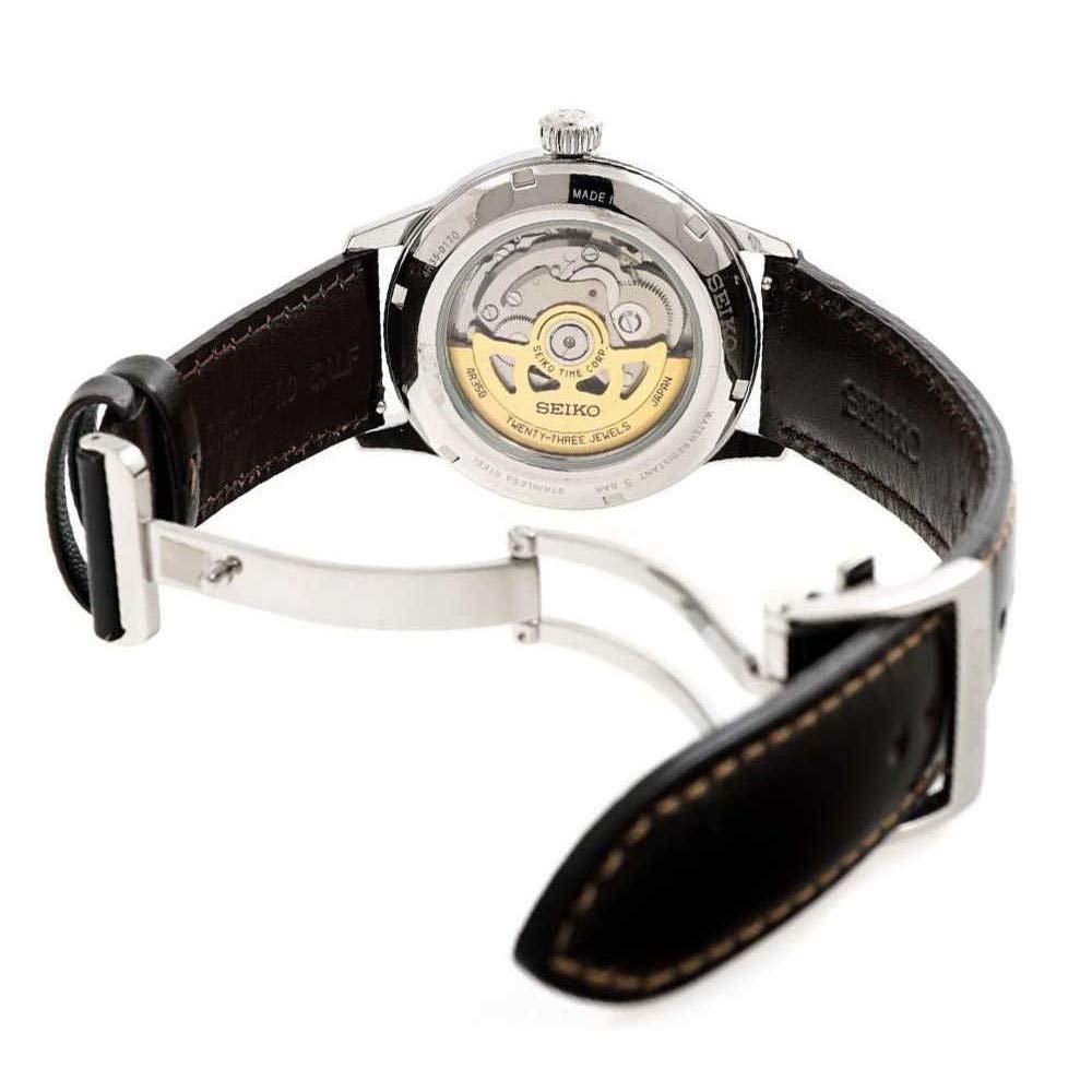 Seiko presage Mens Analog Automatic Watch with Leather Bracelet SRPD37J1