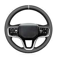 MEWANT Steering Wheel Cover for Land Rover Range Rover Sport III(L461) 2023-2024 / Discovery Sport (L550) / Range Rover Evoque II(L551) / Velar (L560) 2021-2024 Hand-Stitched Car Steering Wrap