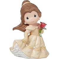 Princess Belle Figurine | Disney an Enchanting Moment Awaits Belle Bisque Porcelain/Resin Figurine | Beauty & The Beast Collectible Décor & Gifts | Hand-Painted