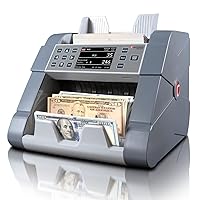 Cassida 8800R USA Premium Bank-Grade Mixed Denomination Money Counter Machine, Advanced Counterfeit Detection, Multi-Currency, 3-Year Warranty, Includes External Display, Printing Enabled