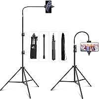 PIXEL Cell Phone Tripod for iPhone 80inch Tall Phone Video Camera Video Recording Vlogging/Streaming/Photography Rotatable Live Video Stand Compatible with Most Mobile Phones