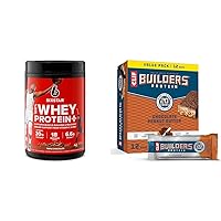 Whey Protein Powder Whey Protein Plus, Whey Protein Isolate & Peptides & Clif Builders - Chocolate Peanut Butter Flavor - Protein Bars - Gluten-Free