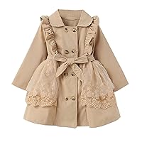 Jackets And Coats Coat Toddler Child Kids Baby Girls Solid Patchwork Tulle Bowknot Rain Jacket Jacket with