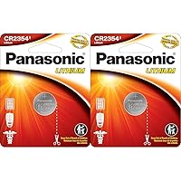 Panasonic CR2354 3.0 Volt Long Lasting Lithium Coin Cell Batteries in Child Resistant, Standards Based Packaging, 1-Battery Pack (Pack of 2)