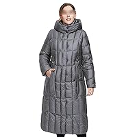 Winter Women's Coat Long Warm Parka Plaid Fashion Thick Jacket Hooded Jacket