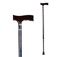 Carex Designer Derby Walking Cane, Height Adjustable Cane, Latex Free Molded Soft Grip Handle, Supports 250lbs, Blue