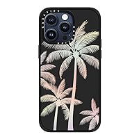 CASETiFY Impact Case for iPhone 15 Pro Max [4X Military Grade Drop Tested / 8.2ft Drop Protection] - Flower Prints - Modern Tropical Palm Tree Silhouette - Matte Black