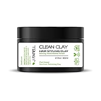 Clean Clay - Organic Hair Styling Clay, Fungal Acne Safe Seborrheic Dermatitis Safe, All Natural Hair Clay Pomade, Strong Hold Matte Finish (2.7 oz)