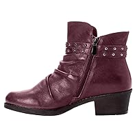 Propet Womens Roxie Zippered Casual Boots Ankle Low Heel 1-2