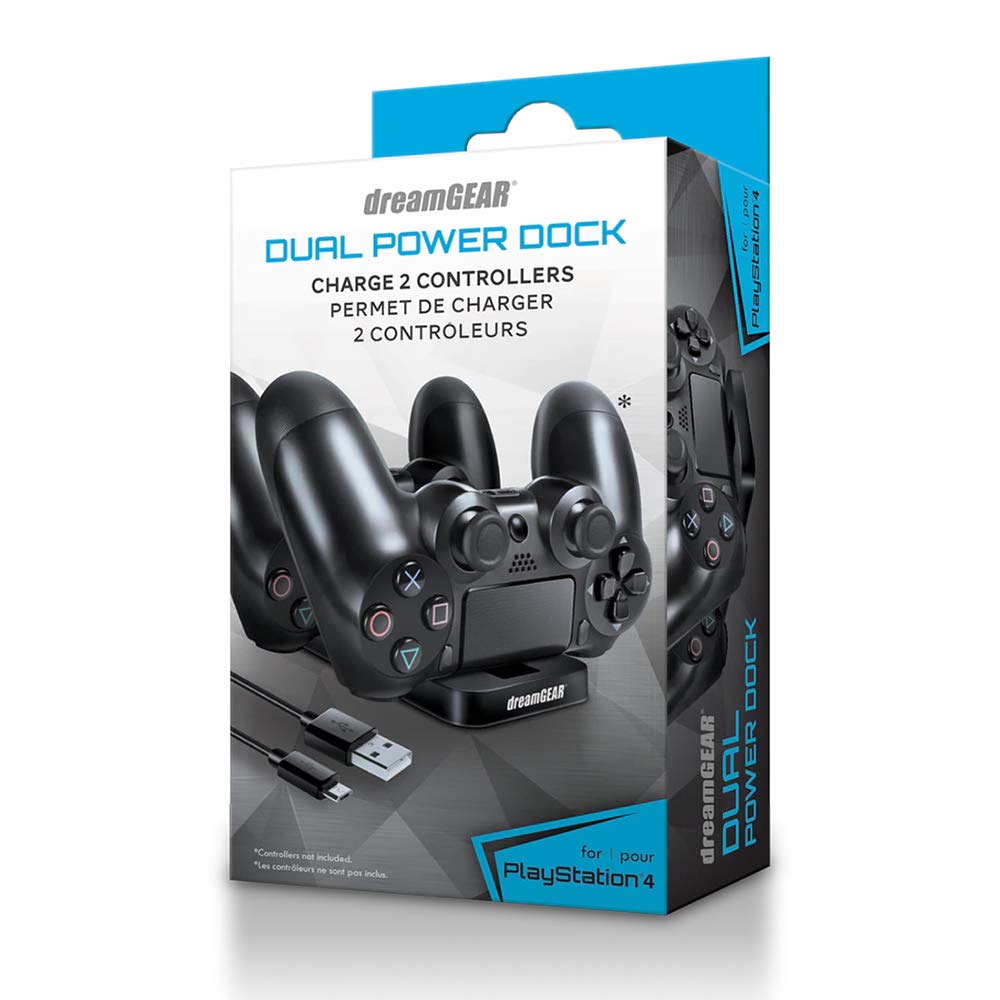 dreamGEAR DGPS4-6432 PS4 Dual Power Dock Black