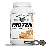 Black Magic Protein - Honey Grahams - 2 LB - Whey Egg Casein, Enzymes, Body Building Keychain