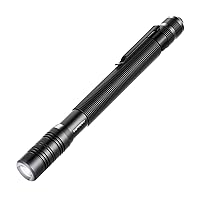 LED Rechargeable Pen Flashlight, Pocket-Sized Penlight with Super Bright CREE LED, Adjustable Focus, IPX5 Water-Resistant, NiMH Battery Included, 2 Modes (High/Low)