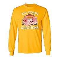Retro 90s Funny You Axolotl Questions Unisex Long Sleeve T-Shirt