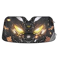Yellow Eyes of Yellow Mecha Sun Shade for Windshield Collapsible Heat Shield accesorios tapa sol para Autos
