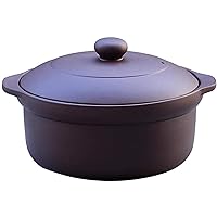 Kitchen Pot Ceramic Pots for Cooking Clay Casserole - Stew Pot Purple Casserole Stew Pot Soup Household Gas Stove Dedicated Heat Resistance (Size : 4.3L) (Size : 2L)