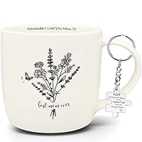 Best Mom Coffee Mug Flower 12 Ounce Ceramic, Mom Keychain for Women, Best Mom Ever Gifts from Daughter Son, I Love You Mom Gifts , Mother Mug, Gifts for My Mom Birthday Mothers Day Christmas