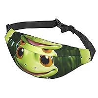 Fanny Pack For Men Women Casual Belt Bag Waterproof Waist Bag Cute Frog Running Waist Pack For Travel Sports
