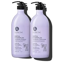 Luseta Biotin B-Complex Shampoo & Conditioner Set for Hair Growth and Strengthener - Hair Loss Treatment for Thinning Hair With Biotin Caffein and Argan Oil for Men & Women - All Hair Types 2 x 33.8oz Luseta Biotin B-Complex Shampoo & Conditioner Set for Hair Growth and Strengthener - Hair Loss Treatment for Thinning Hair With Biotin Caffein and Argan Oil for Men & Women - All Hair Types 2 x 33.8oz