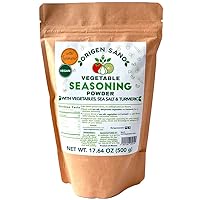 Origen Sano | Vegetable Seasoning Powder | Vegan Bouillon | With Vegetables, Sea Salt and Turmeric, 17.63oz (500g)