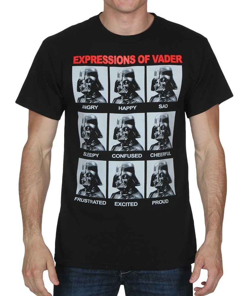 Star Wars Expressions of Darth Vader Adult T-Shirt