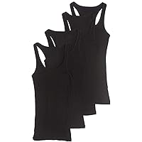 Zenana Outfitters 4 Pack Womens Basic Ribbed Racerback Tank Top