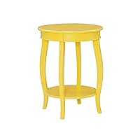 Furniture Powell Round Shelf, Yellow Table