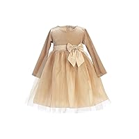 Christmas Dresses for Baby Girls Velvet Dress - Long Sleeve Childrens Holiday Dresses - Toddler Girl Outfits