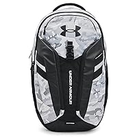 Under Armour Unisex Hustle Pro Backpack, White (101)/Black, One Size Fits All