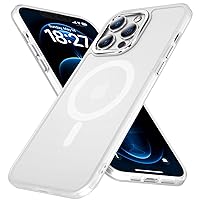 for iPhone 12 Pro Max Case Magnetic Compatible with MagSafe Slim Translucent Matte Phone Case Cover 6.7 inch (Frosted White)