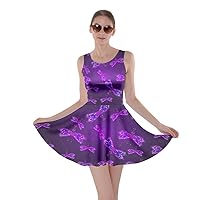 CowCow Womens Summer Sundresses Watercolor Beetles Insect Bee Butterfly Bugs Dragonfly Skater Dress, XS-5XL