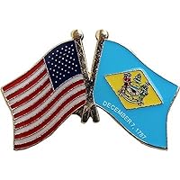 Wholesale Pack of 6 USA American State Delaware Flag Bike Hat Cap lapel Pin
