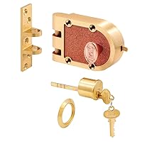 Segal SE 15326 Bronze Deadlock with Single Cylinder and Flat Strike, Brass (Single Pack)