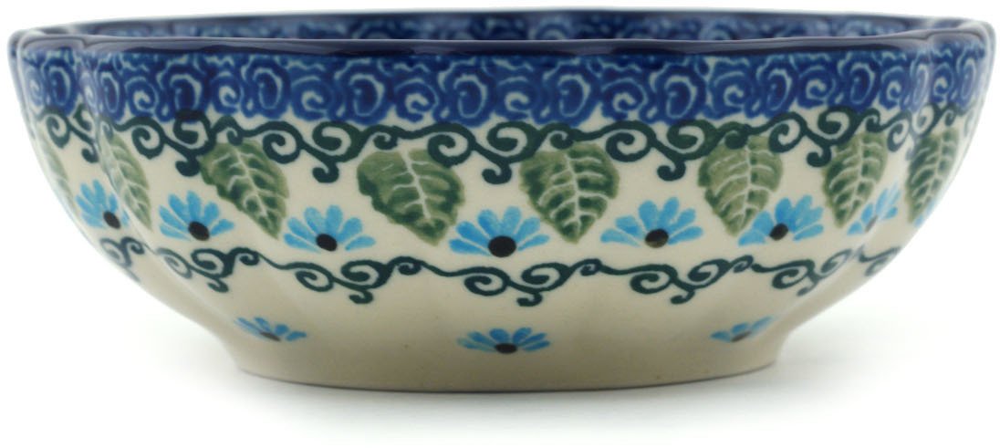 Polish Pottery Bowl 5-inch Forget Me Not made by Ceramika Artystyczna