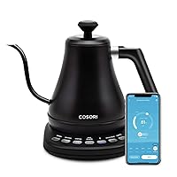 Electric Gooseneck Kettle Smart Bluetooth with Variable Temperature Control, Pour Over Coffee Kettle & Tea Kettle, 100% Stainless Steel Inner Lid & Bottom, Quick Heating, Matte Black