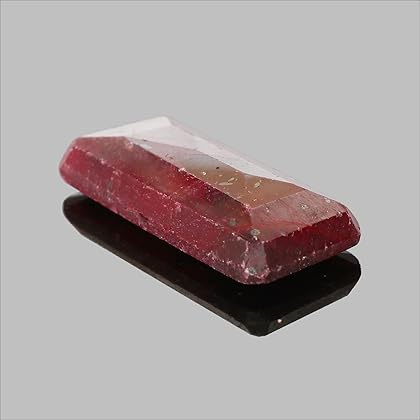 REAL-GEMS Natural Red Ruby 50 Ct. Emerald Cut Loose Stone For Jewelry Making