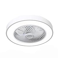 Modern Ceiling Fans with Remote and Smart APP Control 3 Colors 3 Speeds,5 Blades Fan with Spinning Guard for Kitchen Bedroom, and Bathroom white