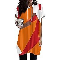 COTECRAM Womens Summer Oversized Hoodies Casual Short Sleeve Shirts Fashion Tunic Tops Lightweight Pullover with Pockets