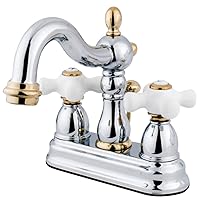 Elements of Design EB1604PX Centerset Lavatory Faucet with Porcelain Cross Handle, 4