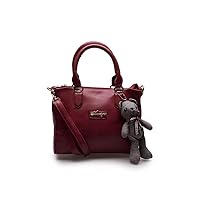 Amiya Women Leather Handbag Shoulder Bag (Red)