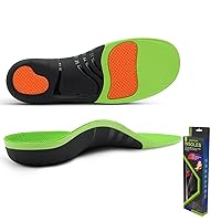 Plantar Fasciitis Insoles High Arch Support Insoles Pain Relief 250LB+ Flat Feet Orthotics Inserts Heavy Duty Support Shoe Insoles for Men and Women (L（Men 11-12.5/Women 12-13.5）, Green)